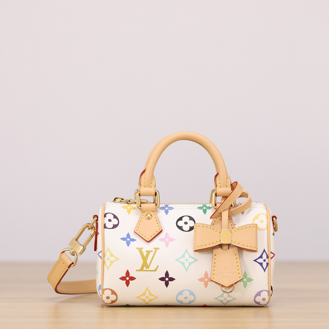 頂級復刻高仿Louis Vuitton*Nano speedy白三彩 99%真