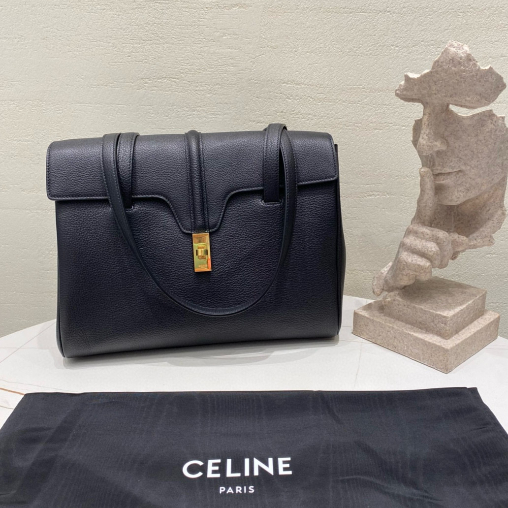 頂級復刻高仿Celine*Soft16系列單肩包黑色 99%真