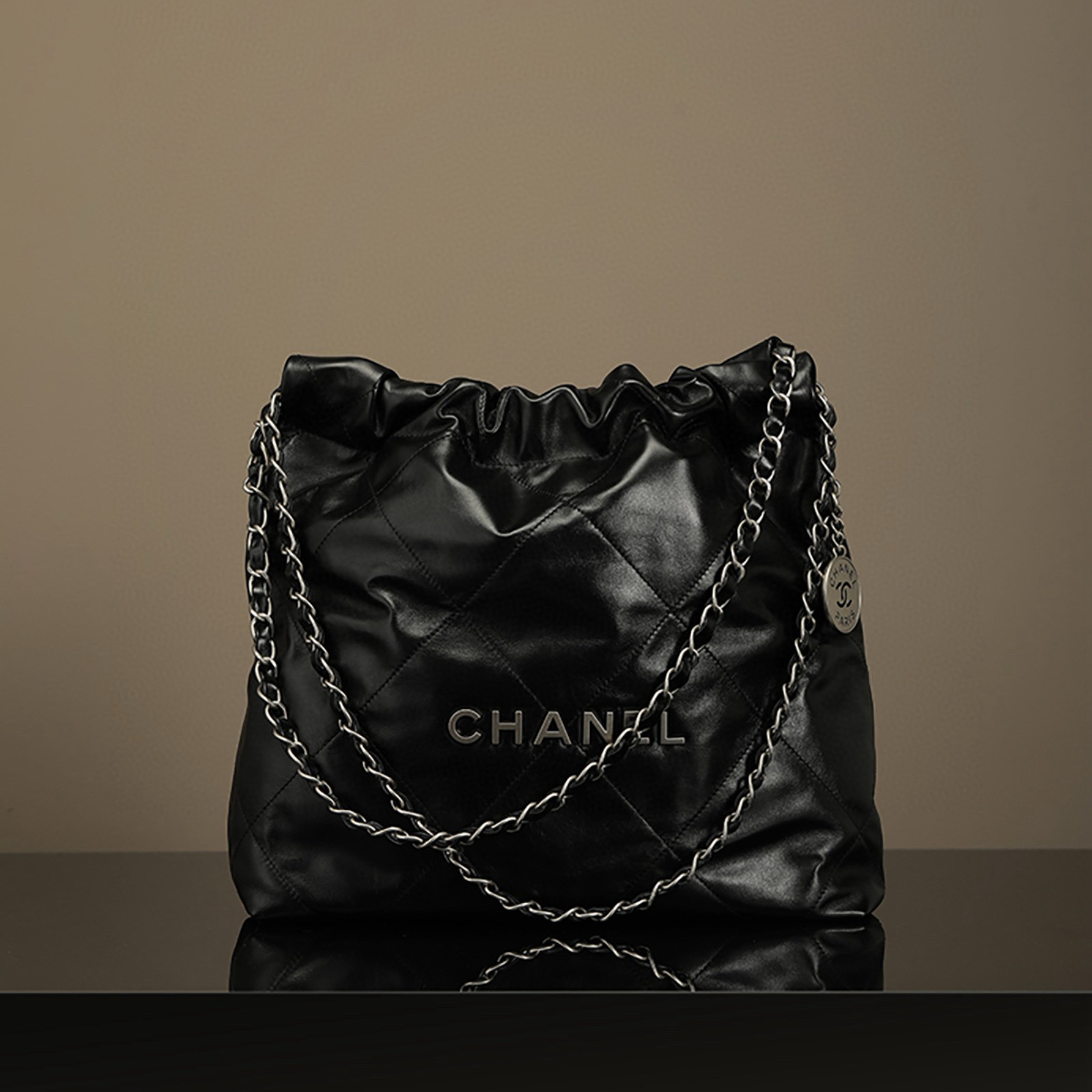 頂級復刻高仿香奈兒Chanel*22-Bag購物袋黑銀小號 99%相似