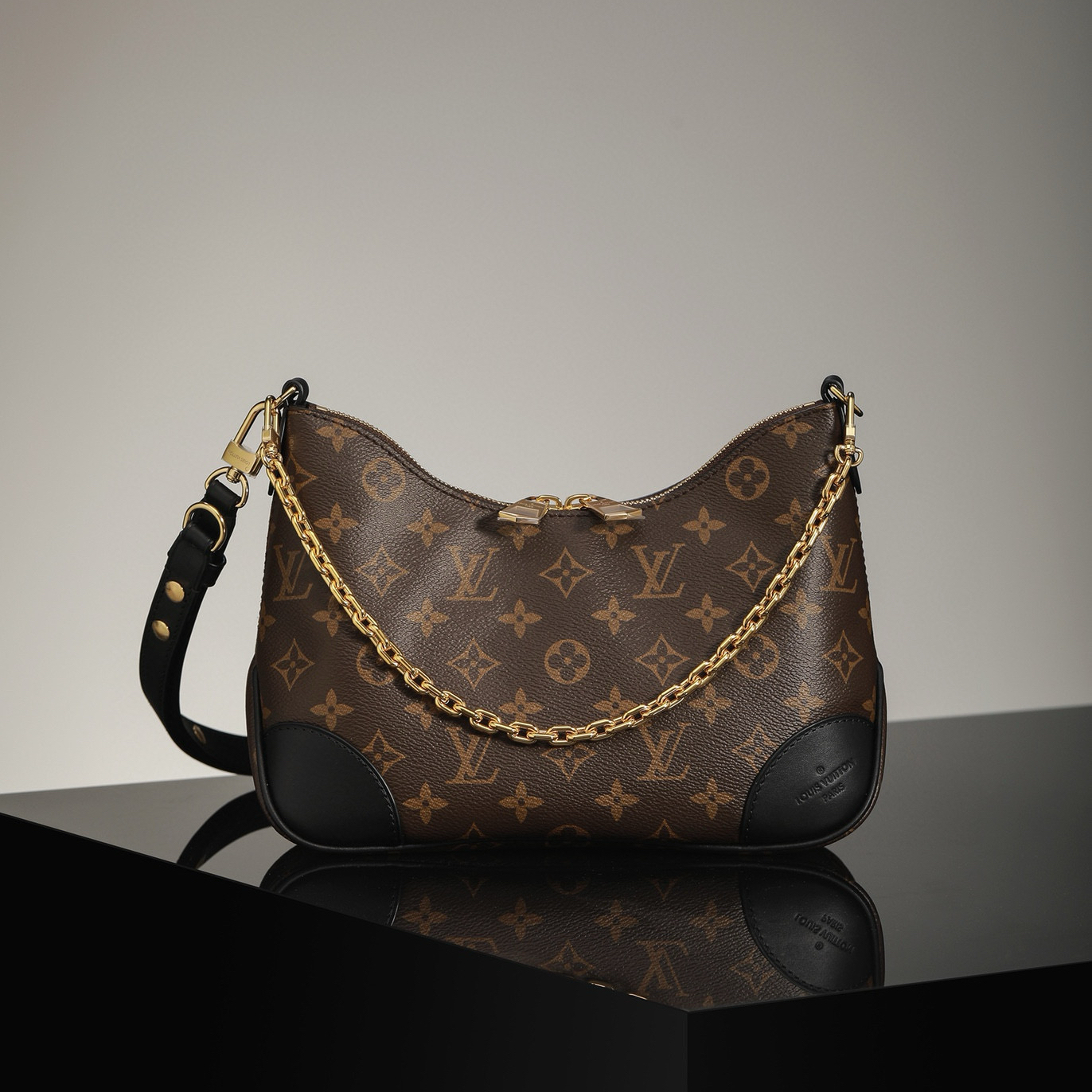 頂級復刻高仿Louis Vuitton* Boulogne系列 經典老花拼黑色 99%真