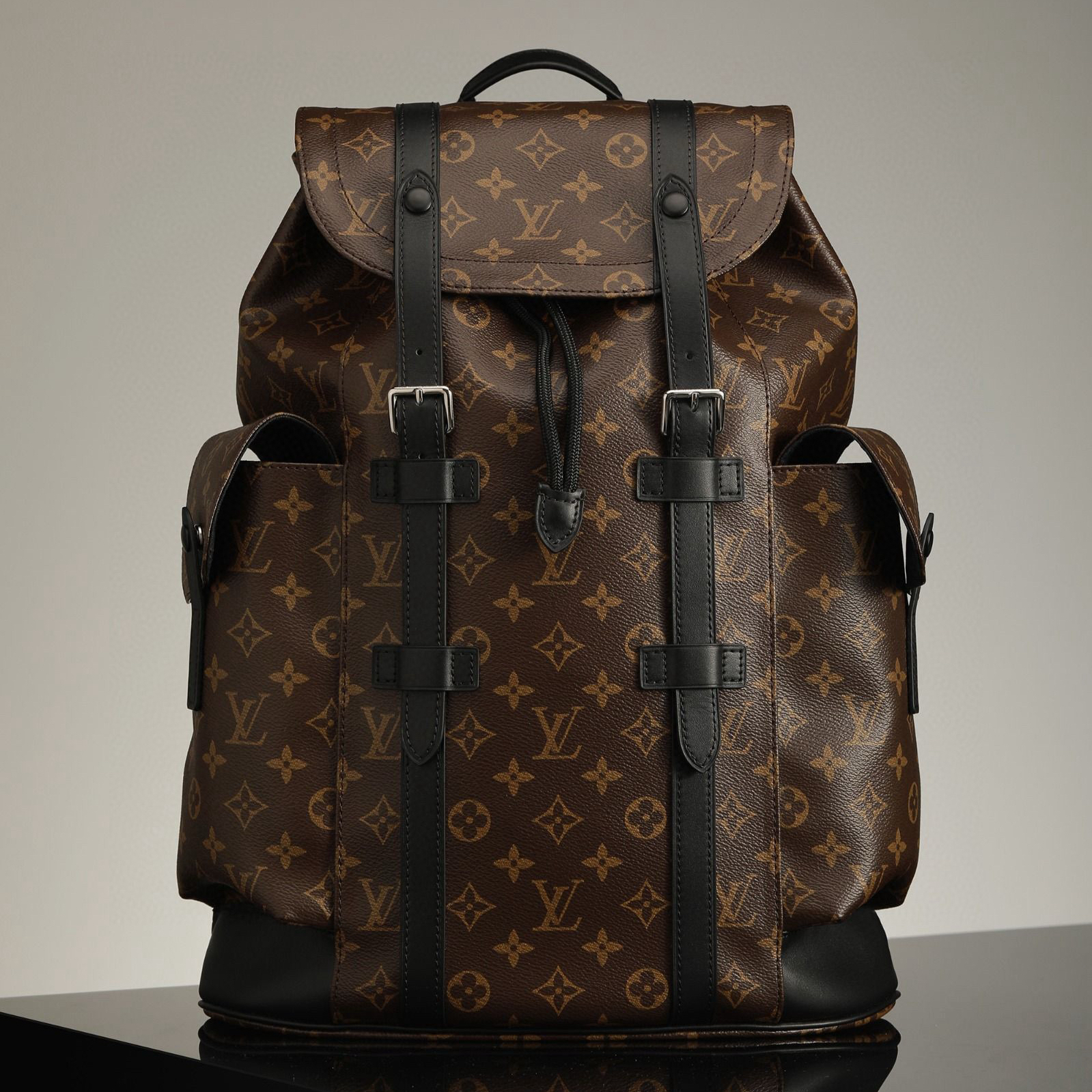 頂級復刻高仿Louis Vuitton-Christopher系列男士雙肩包經典老花 99%真