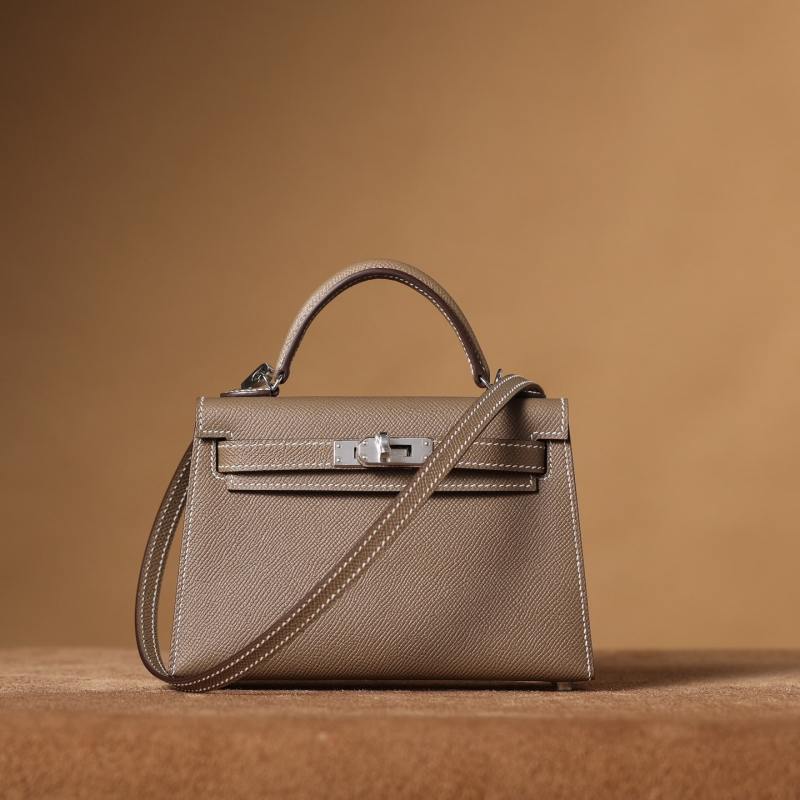 1:1復刻高仿愛馬仕Hermes bag 手袋 KellyMini19二代大象灰銀扣 99%真