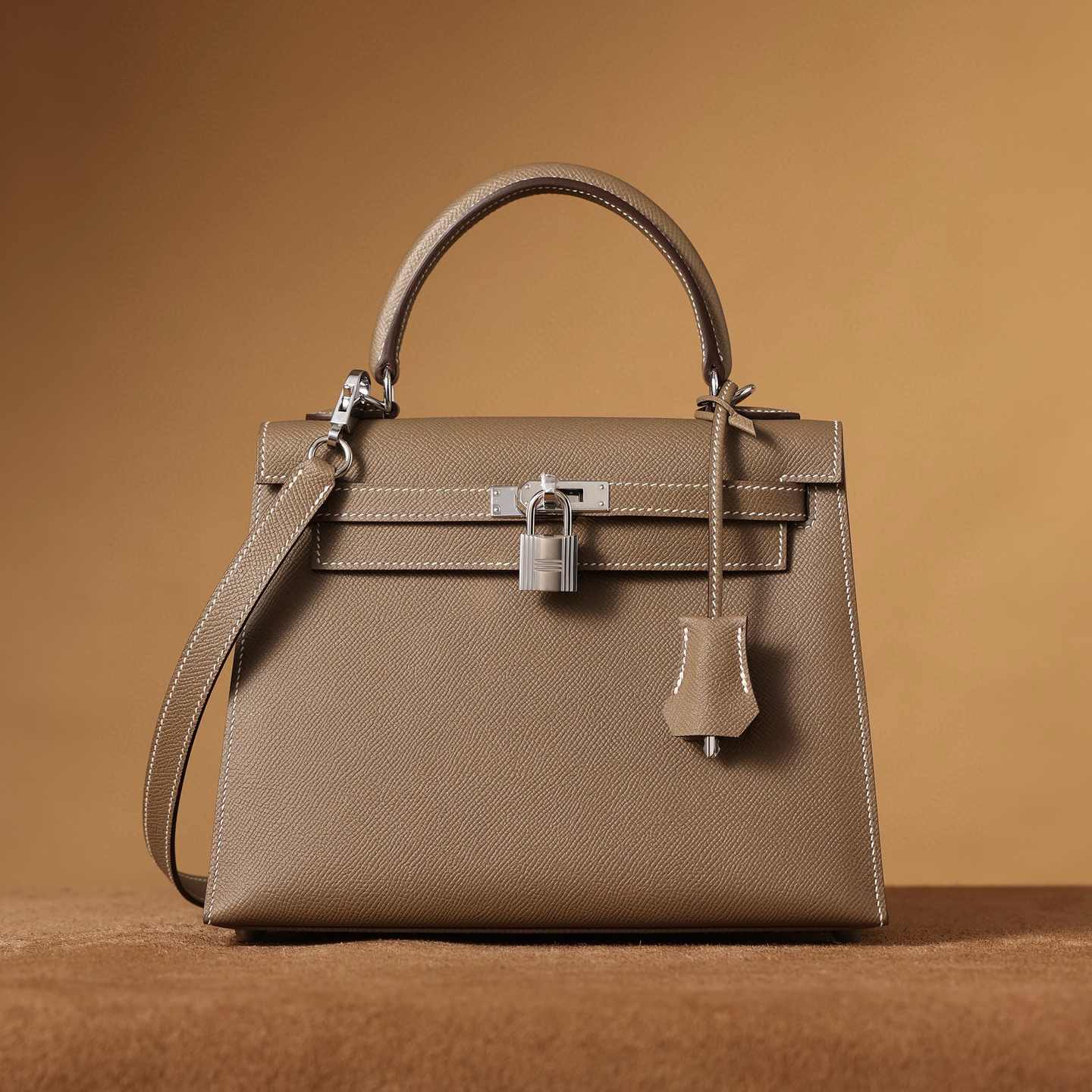 1:1復刻高仿愛馬仕Hermes bag 手袋 Kelly25大象灰銀扣 99%真