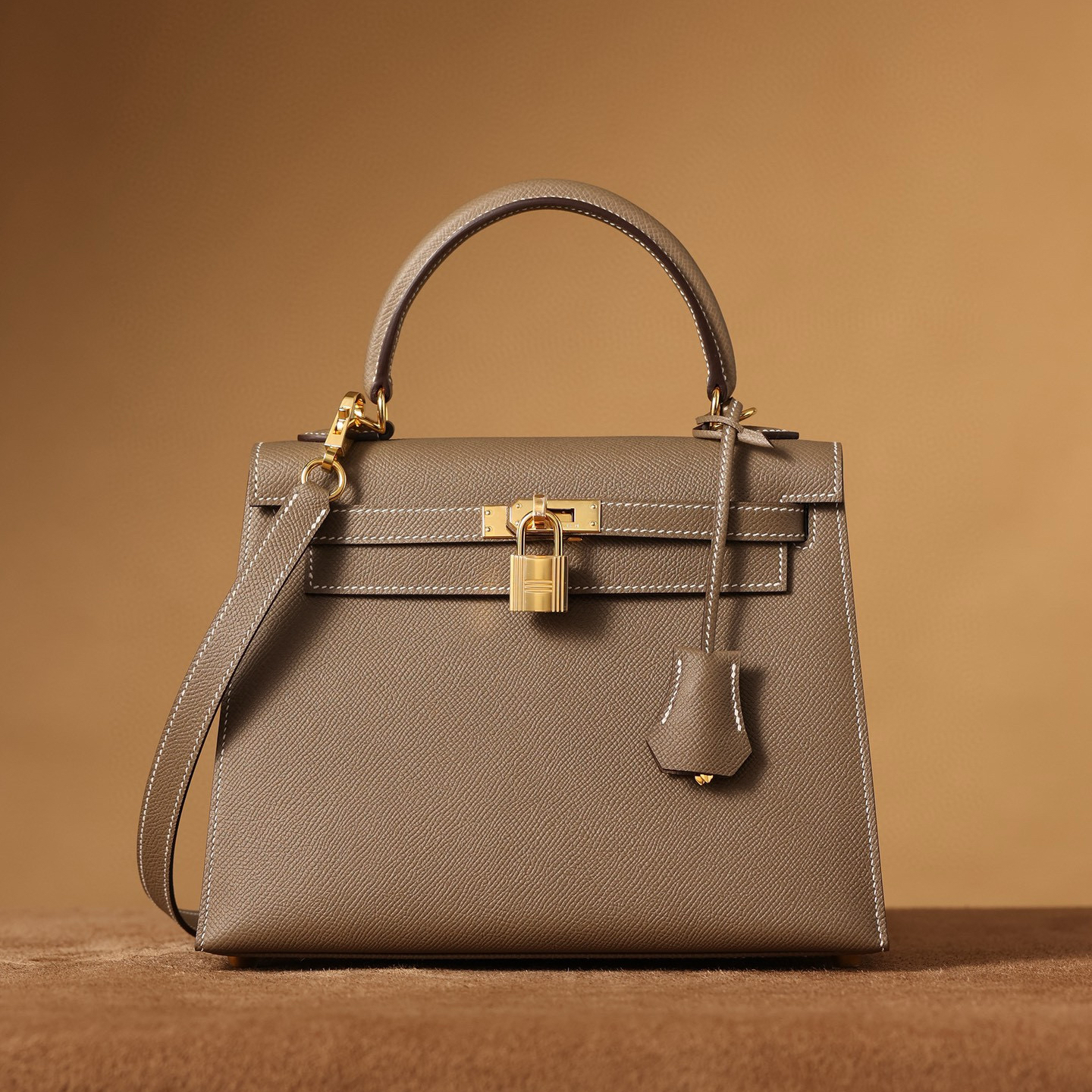 1:1復刻高仿愛馬仕Hermes bag 手袋 Kelly25大象灰金扣 99%真