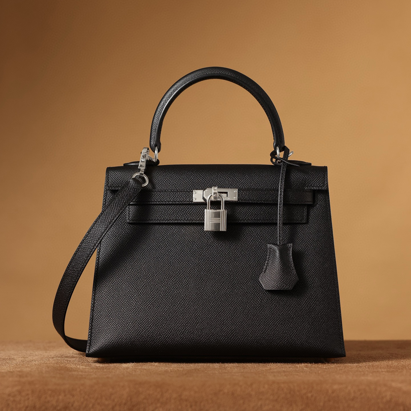 1:1復刻高仿愛馬仕Hermes bag 手袋 Kelly25黑色銀扣 99%真