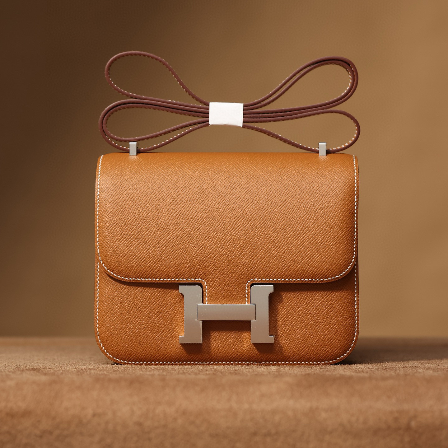 1:1復刻高仿Hermes bag 手袋 Constance19系列金棕色銀扣 99%真