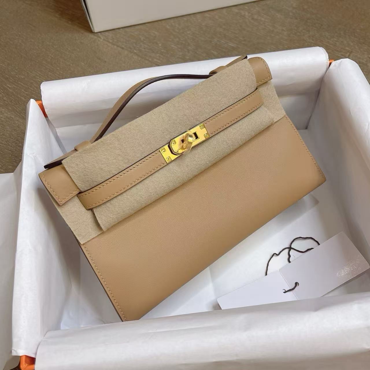 1:1復刻高仿Hermes bag 手袋 Kelly一代餅幹色金扣 99%真